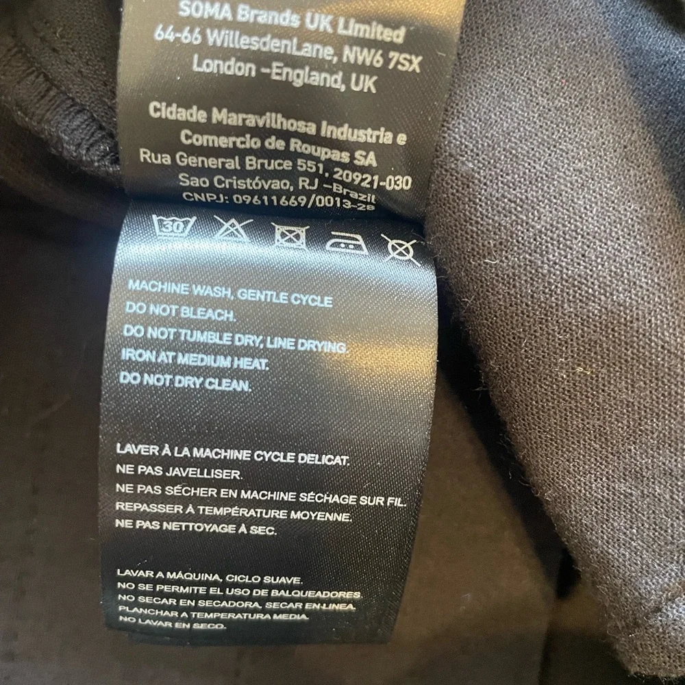 Farm Rio Black Twill Belted Wide Pants - Picture 8 of 9